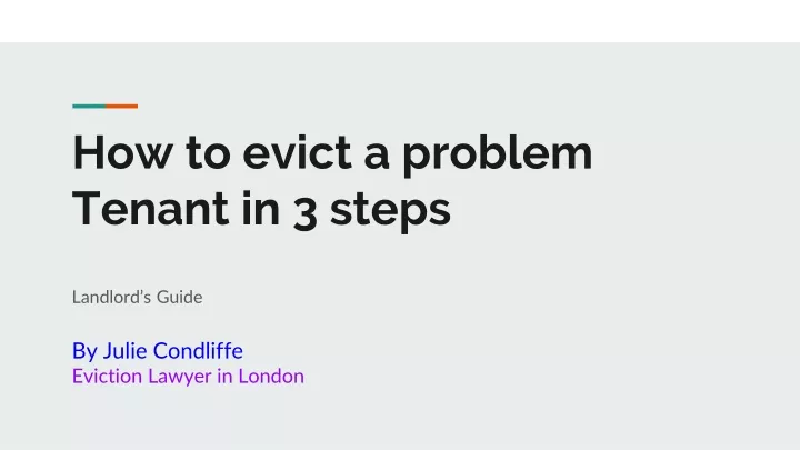 how to evict a problem tenant in 3 steps