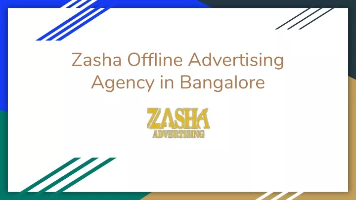 zasha offline advertising agency in bangalore