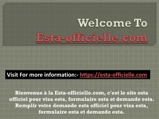 welcome to esta officielle com