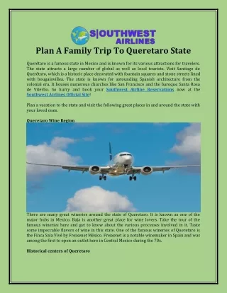 Plan A Family Trip To Queretaro State