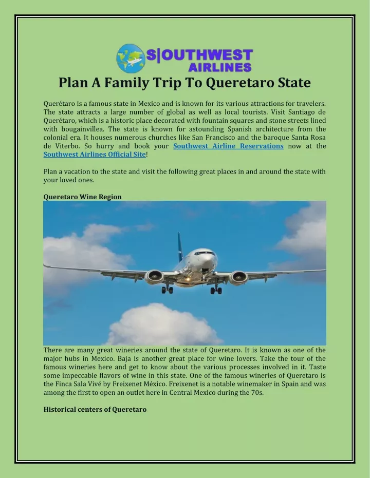 plan a family trip to queretaro state