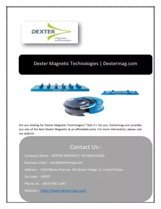 dexter magnetic technologies dextermag com