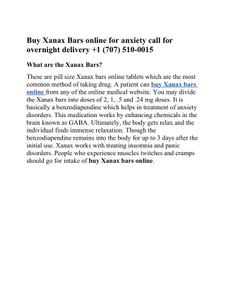 Buy Xanax Bars online for anxiety | riteaidpharmacy