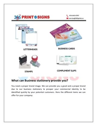 What can Business stationery provide you?