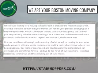 Local Moving Company Boston