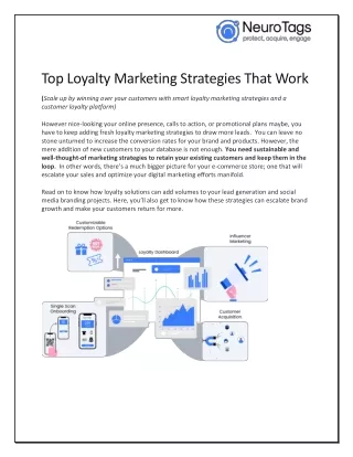 top loyalty marketing strategies that work