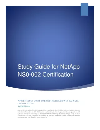 study guide for netapp ns0 002 certification