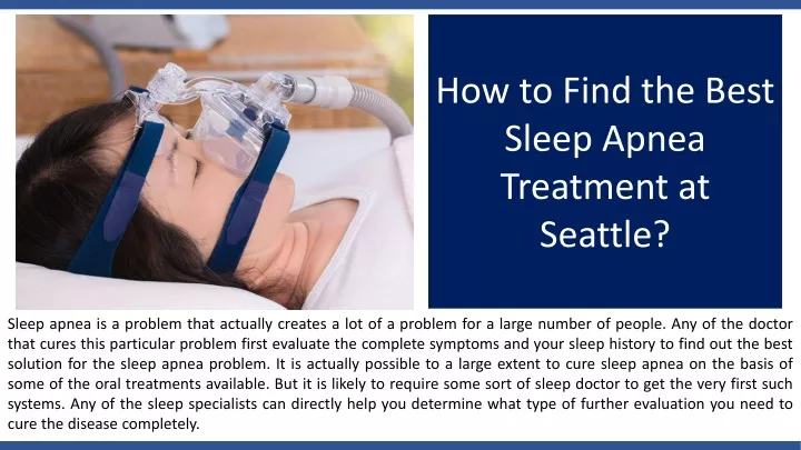 how to find the best sleep apnea treatment