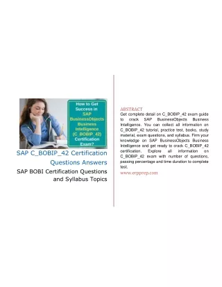 abstract get complete detail on c bobip 42 exam