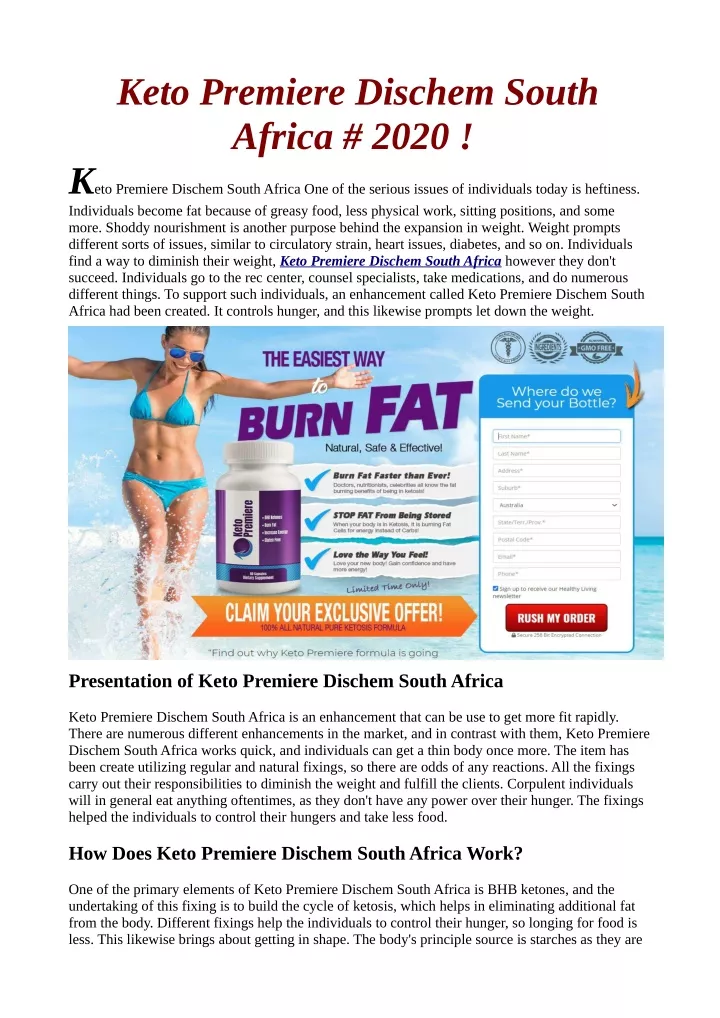 keto premiere dischem south africa 2020