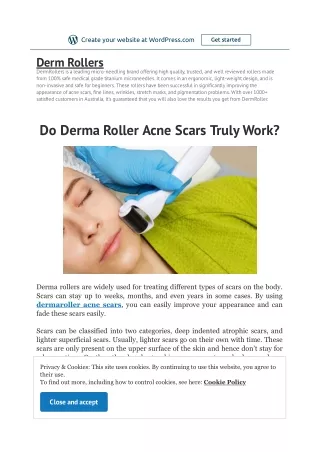 Do Derma Roller Acne Scars Truly Work?