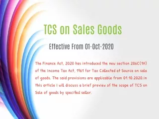 TCS on Sales of Goods