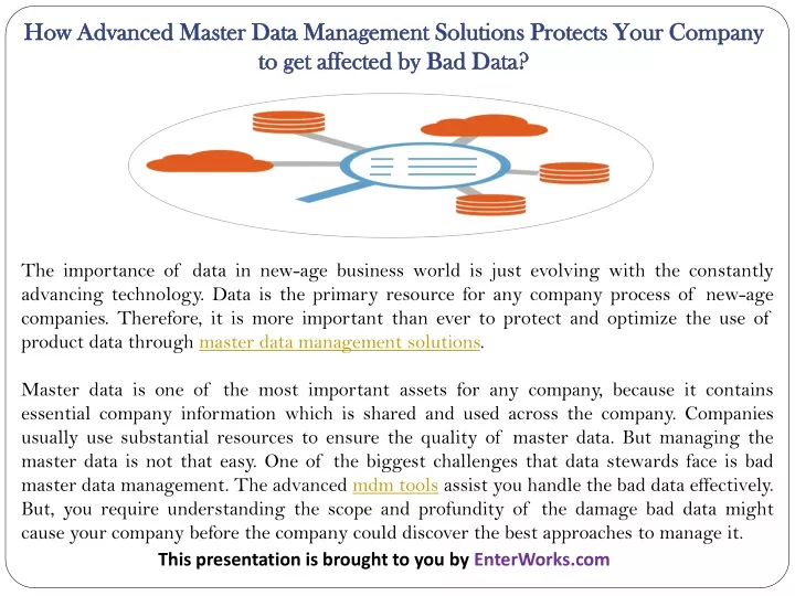 how advanced master data management solutions