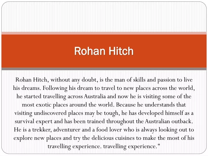 rohan hitch
