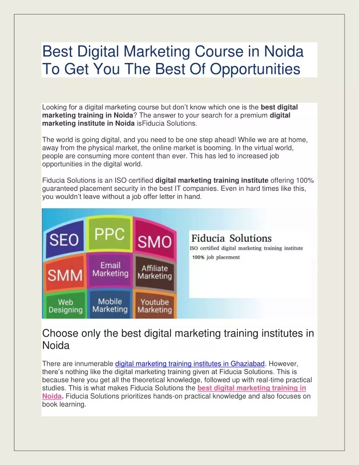 best digital marketing course in noida