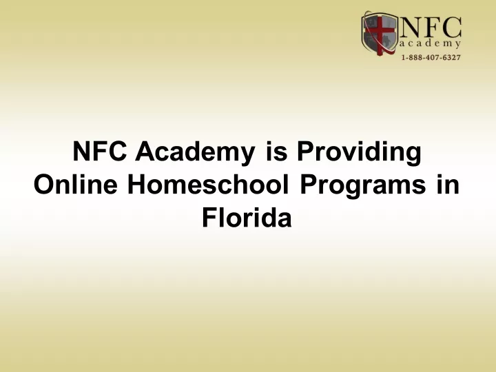nfc academy is providing online homeschool