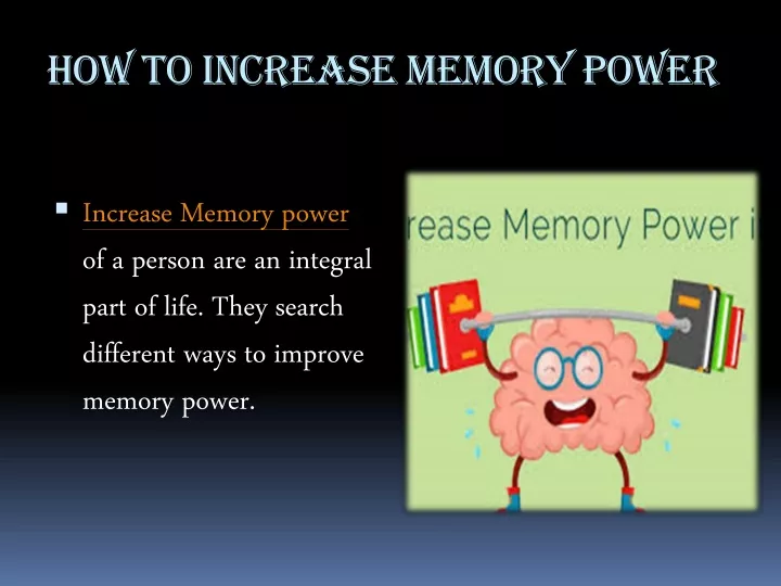how to increase memory power