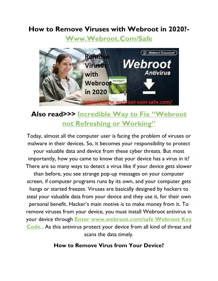 how to remove viruses with webroot in 2020