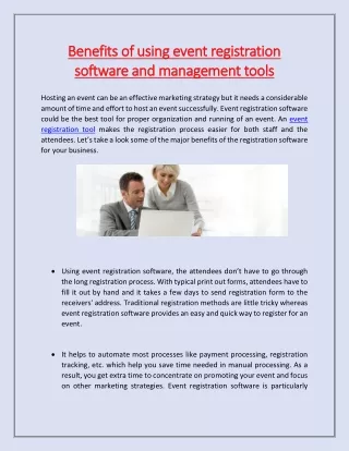 benefits of using event registration benefits
