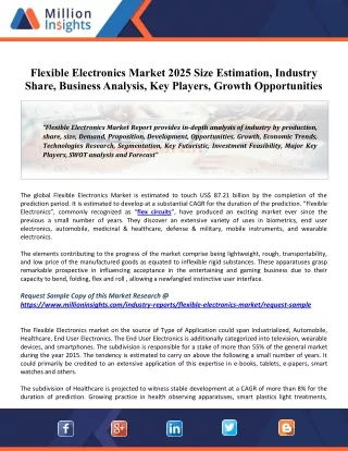 flexible electronics market 2025 size estimation