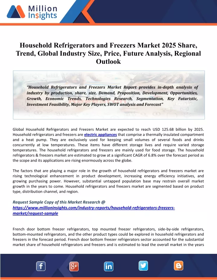 household refrigerators and freezers market 2025