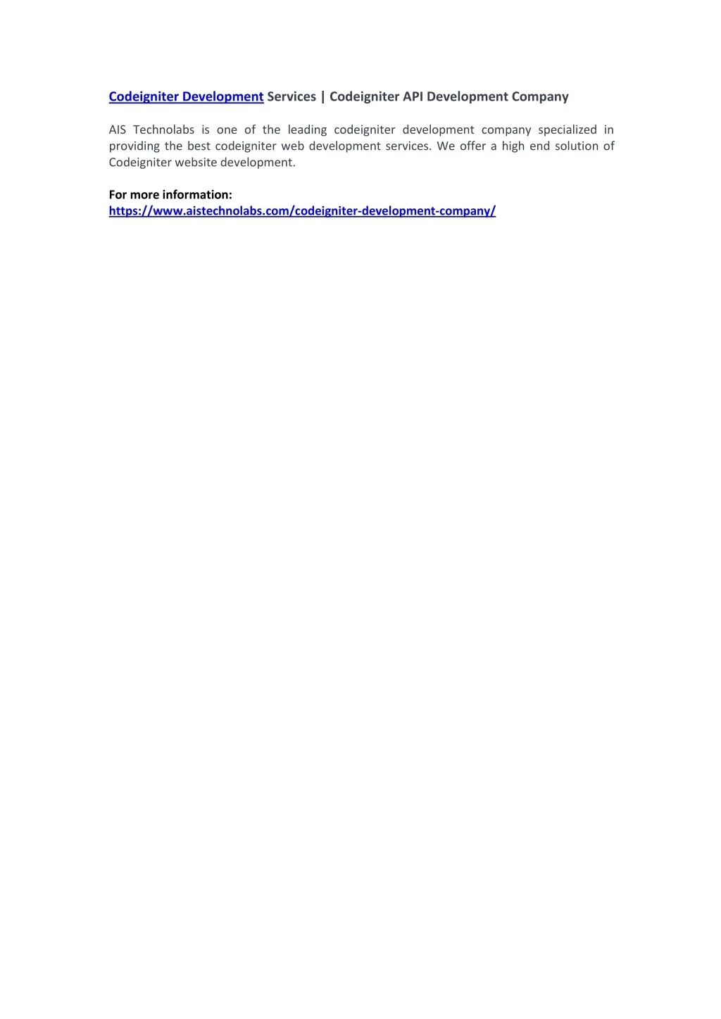 PPT - Codeigniter Development Services | Codeigniter API Development ...