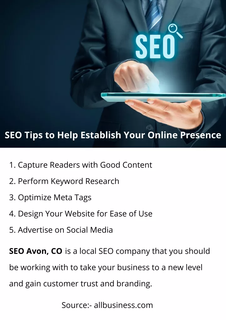 seo tips to help establish your online presence