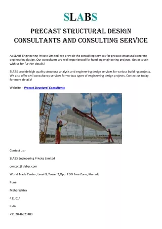 precast structural design consultants