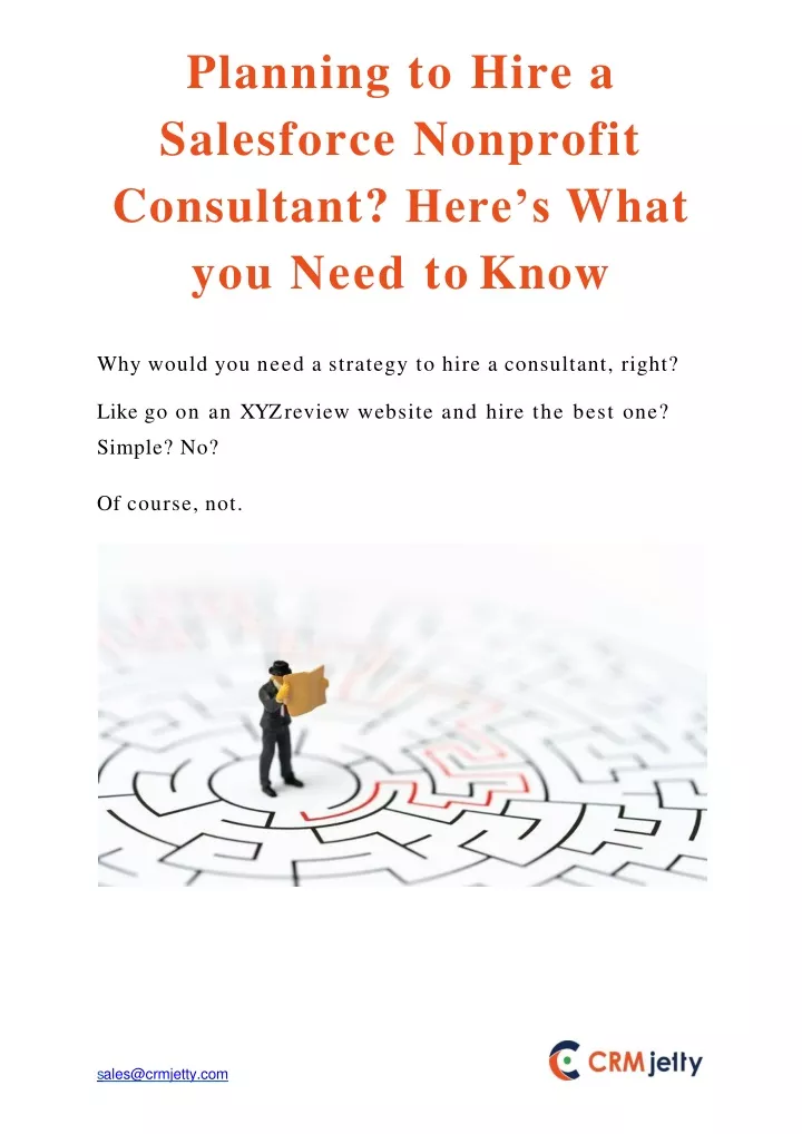 planning to hire a salesforce nonprofit consultant here s what you need to know