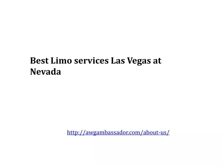 best limo services las vegas at nevada