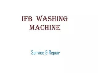 IFB Washing Machine Repair in Hyderabad