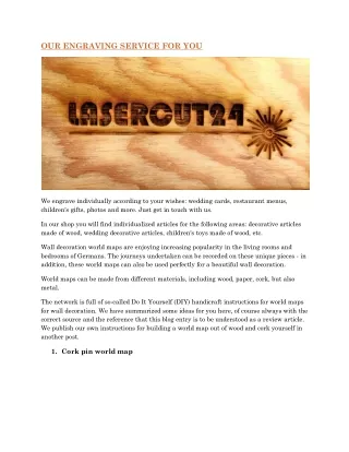 our engraving service for you
