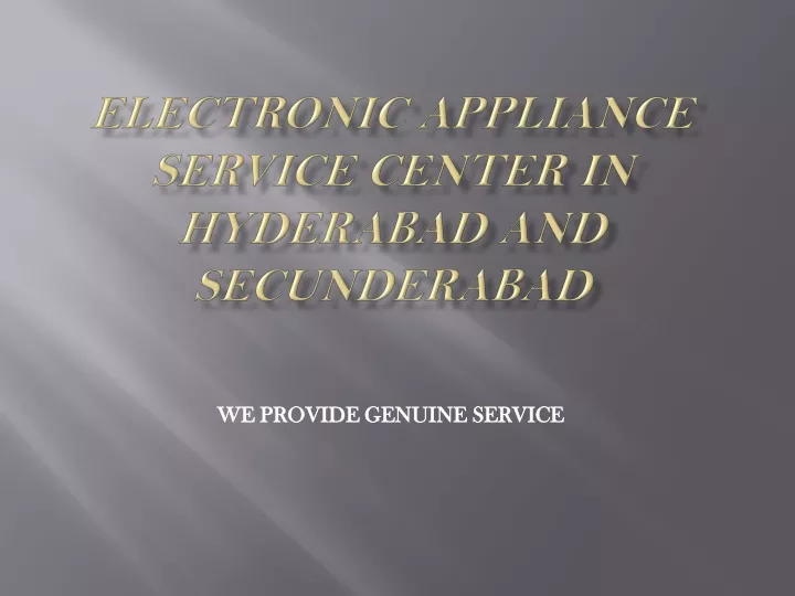 electronic appliance service center in hyderabad and secunderabad