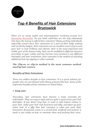 Top 4 Benefits of Hair Extensions Brunswick