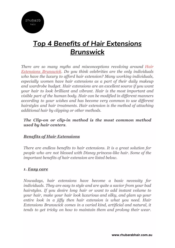 top 4 benefits of hair extensions brunswick there