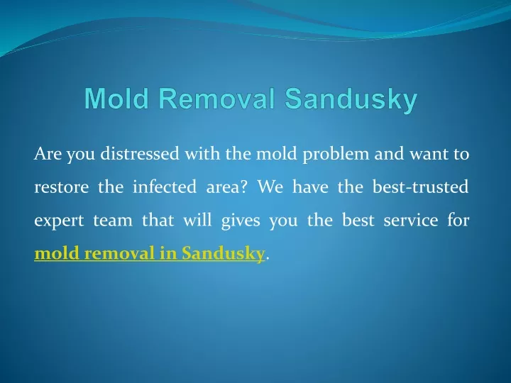 mold removal sandusky