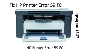 Fix to HP Printer Error 59.F0