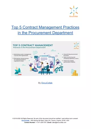 top 5 contract management practices