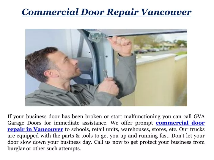 commercial door repair vancouver