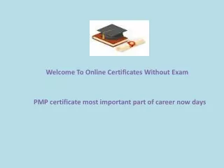PMP certificate most important part of career now days