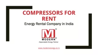 Compressors on Rent - Modern Energy Rental Pvt. Ltd.