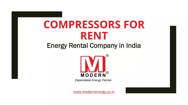 compressors for rent