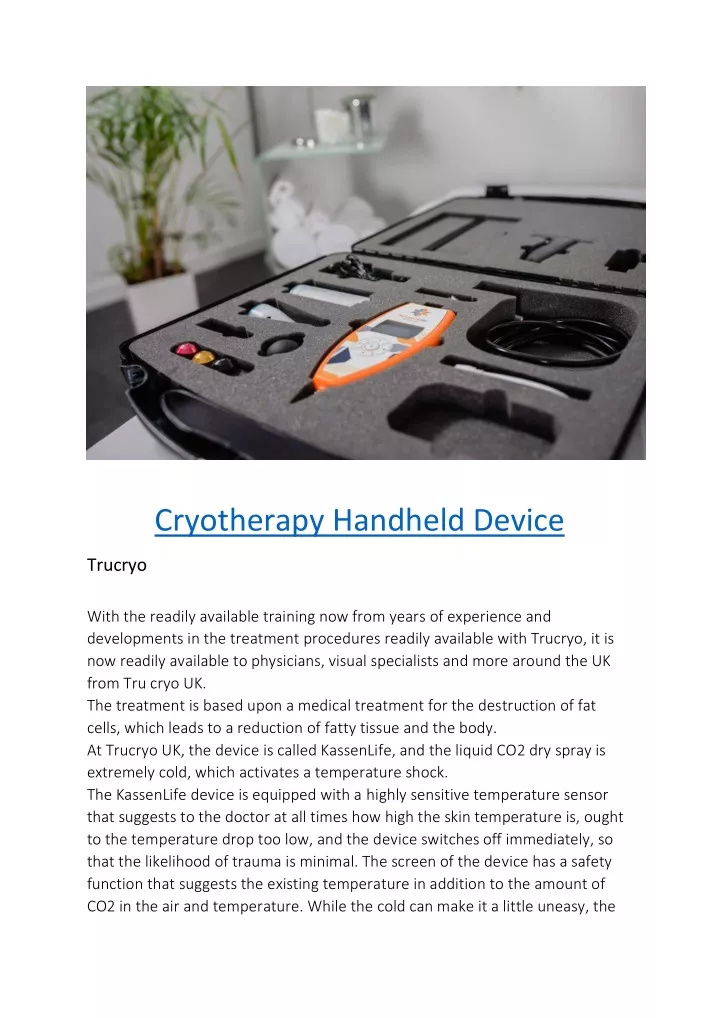 cryotherapy handheld device