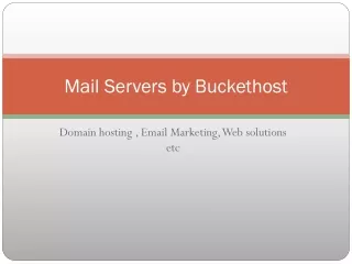 Mail Servers| Email Marketing | Buckethost