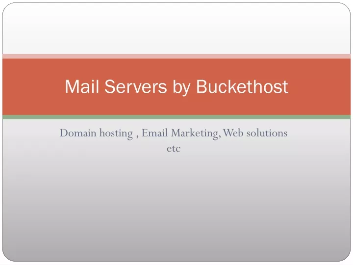 mail servers by buckethost
