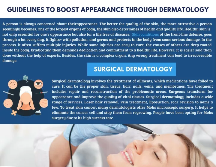 guidelines to boost appearance through dermatology