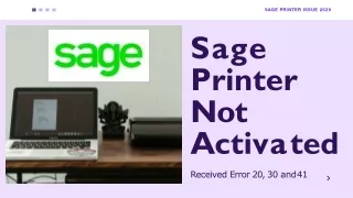 Fix Sage 50 Printer Not Activated Error and Issue