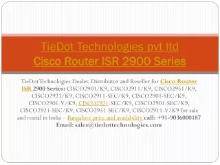 tiedot technologies pvt ltd cisco router isr 2900 series