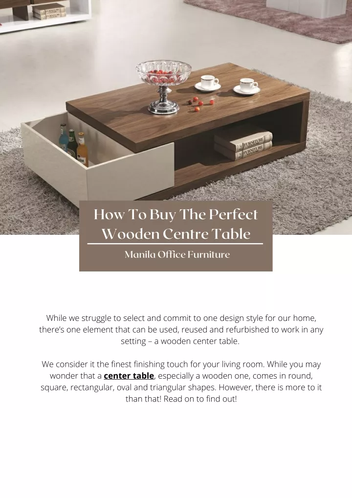 how to buy the perfect wooden centre table