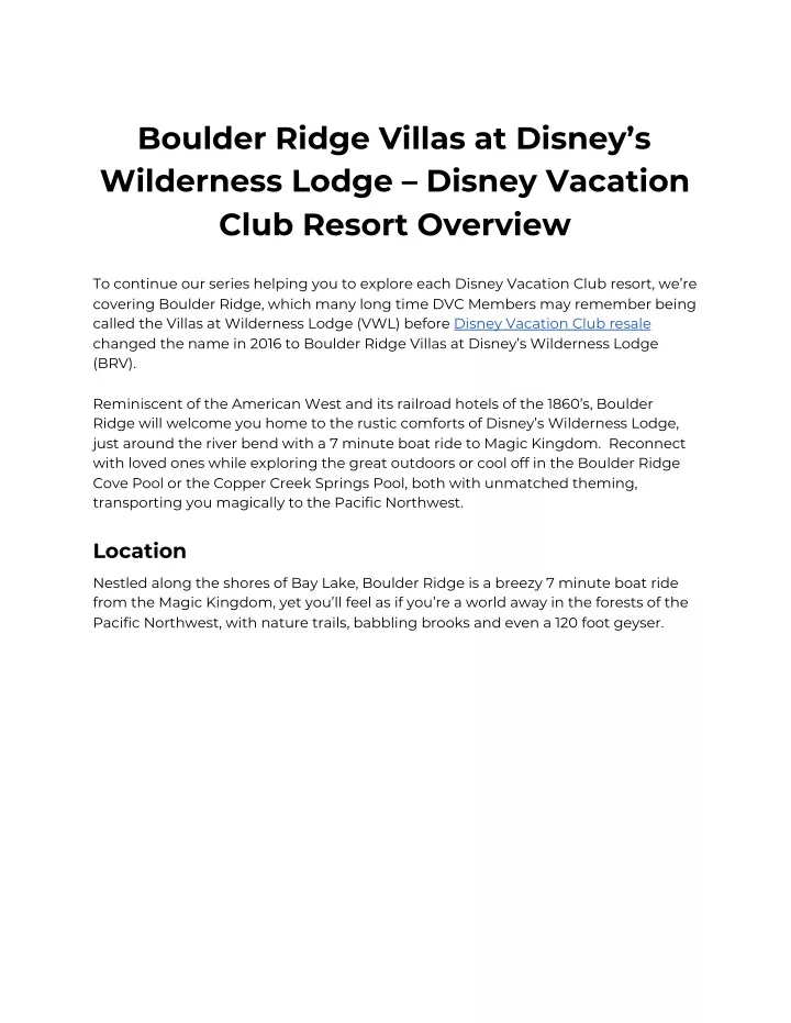 boulder ridge villas at disney s wilderness lodge